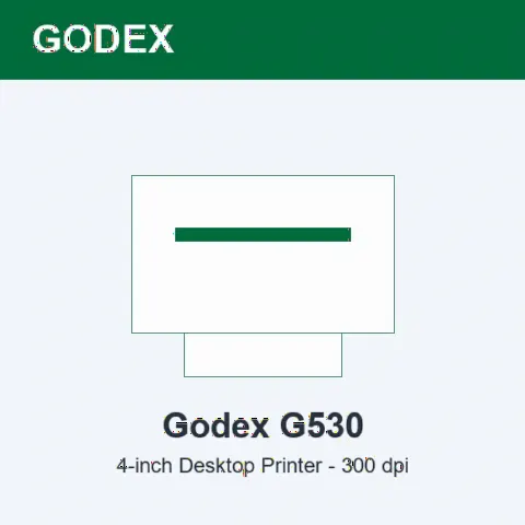 Godex G530 Desktop Barcode Printer (300 dpi, USB)